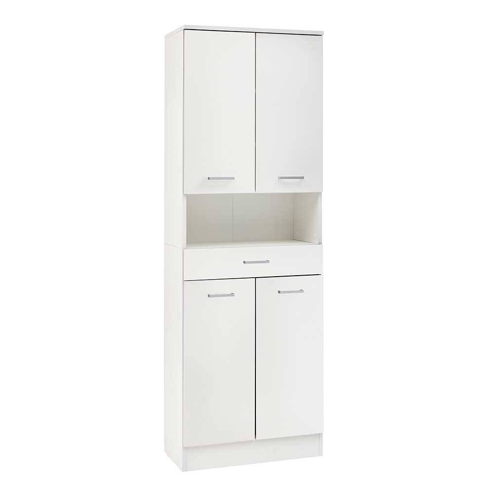 Basilicana Badezimmer Schrank in Weiß 60 cm breit