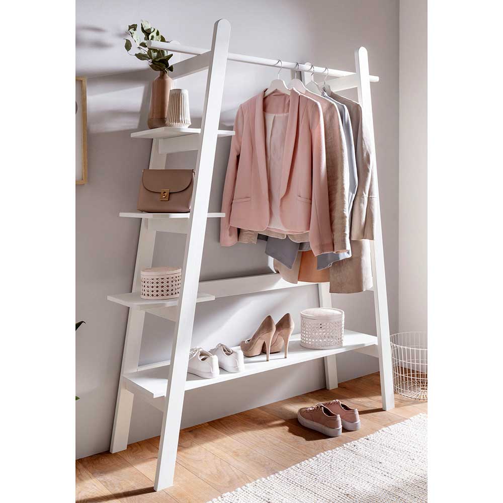 Massivio Wei e Holzgarderobe Im Landhausstil Ablage F r Schuhe Online 