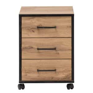 Basilicana Schreibtischrollcontainer mit drei Schubladen 57 cm hoch