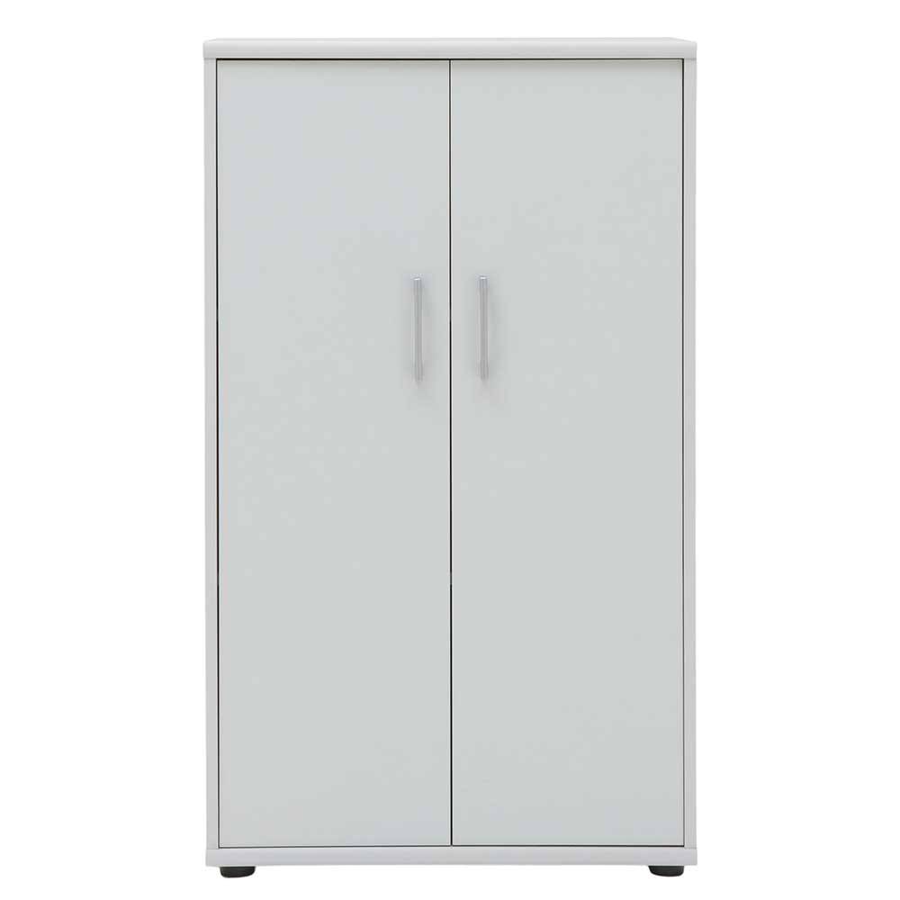 Basilicana Weißer Aktenschrank 2 türig 111 cm hoch