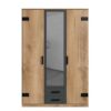 Star Möbel Drehtürenschrank Spiegeltür im Industry und Loft Stil 135 cm breit