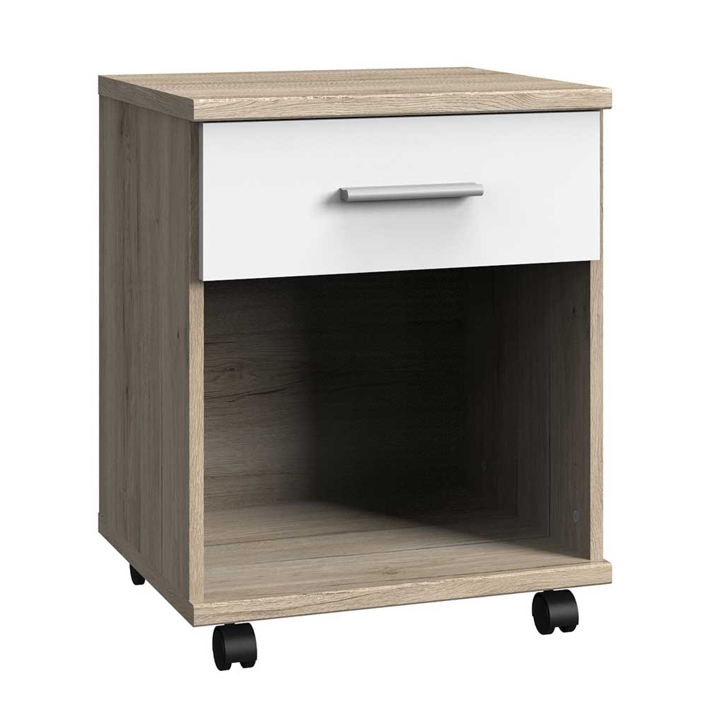 Star Möbel Schreibtisch Container mit Rollen mit einer Schublade 58 cm hoch