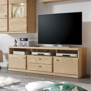 Nature Dream TV Board aus Wildeiche Bianco geölt 170 cm