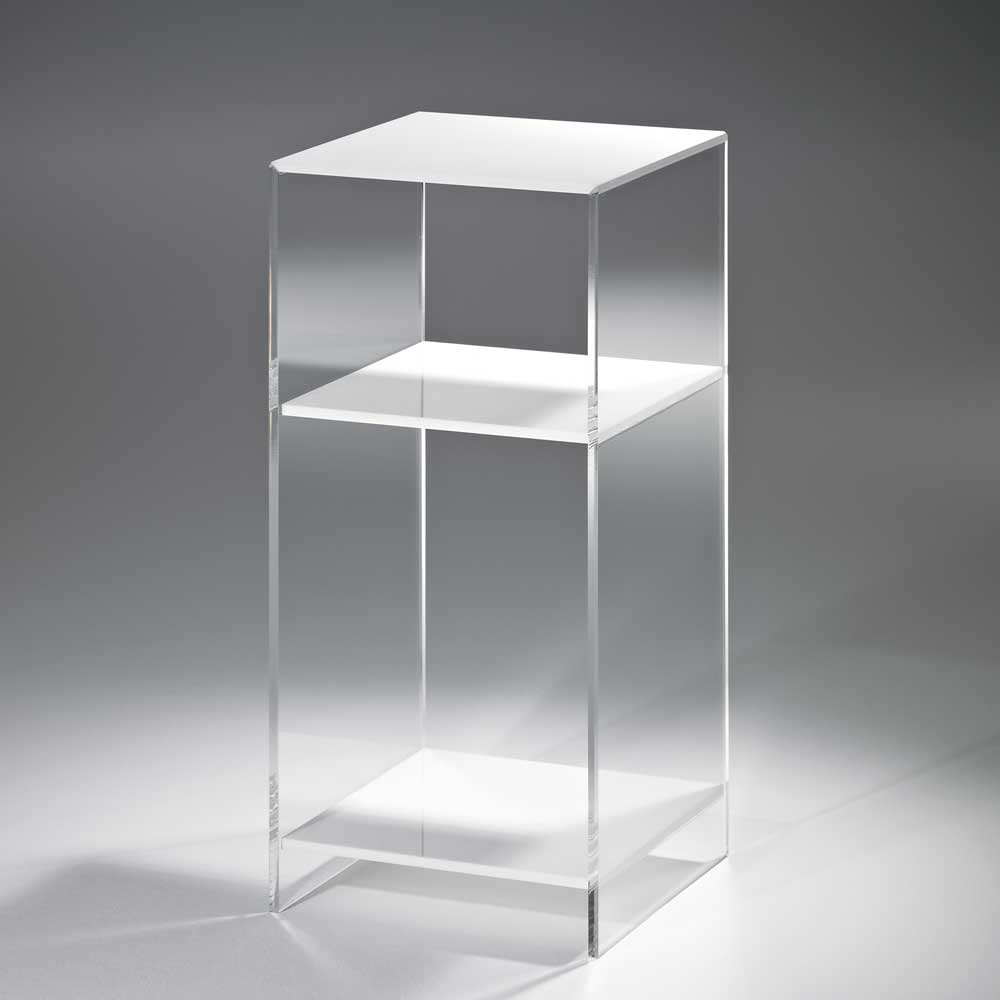 TopDesign Beistelltisch in Weiß Acrylglas