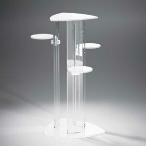 TopDesign Design Blumensäule aus Acrylglas Weiß