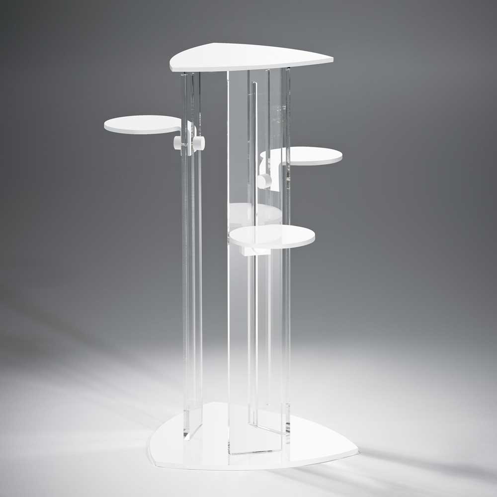 TopDesign Design Blumensäule aus Acrylglas Weiß