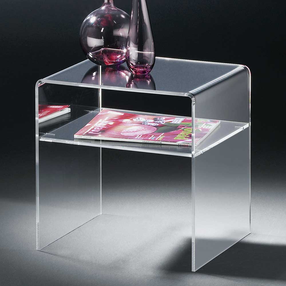 TopDesign Sofatisch aus Acrylglas Ablage