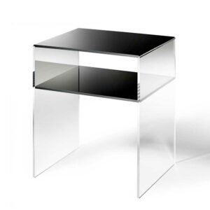 TopDesign Telefontisch aus Acrylglas Schwarz
