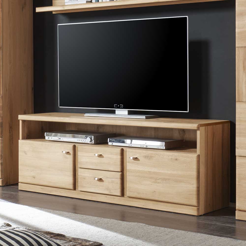 Nature Dream TV Board aus Wildeiche Schubladen