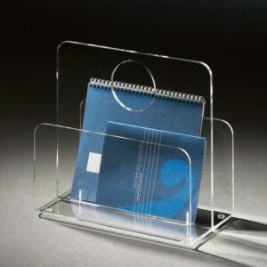 TopDesign Zeitschriftenständer aus Acrylglas klar