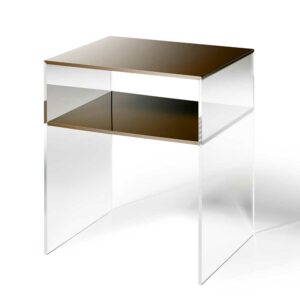 TopDesign Beistelltisch aus Acrylglas Braun