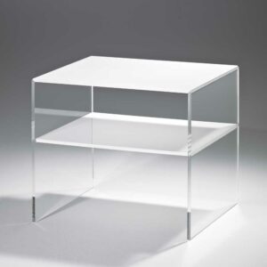 TopDesign Sofa Beistelltisch aus Acrylglas Weiß