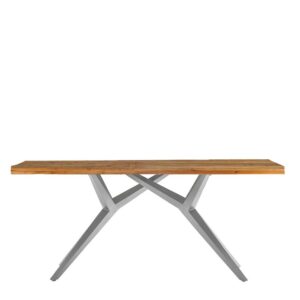 Möbel Exclusive Esszimmertisch rustikal aus Teak Massivholz Industry und Loft Stil