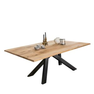 Möbel Exclusive Wildeiche Tisch mit Massivholzplatte geölt Industry und Loft Stil