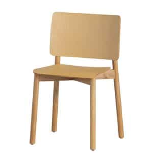 Basilicana Esstisch Stühle aus Esche und Schichtholz Skandi Design (2er Set)