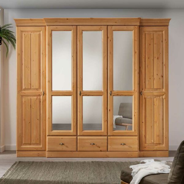 Basilicana XL Holzkleiderschrank Im Landhausstil 5 T ren Abschlie bar Basilicana XL Holzkleiderschrank Im Landhausstil 5 T ren Abschlie bar