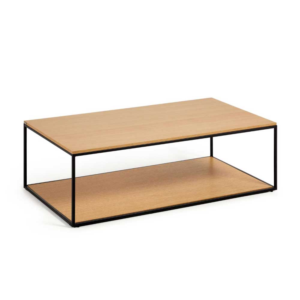 4Home Coffee Table in Eichefarben und Schwarz Skandi Design