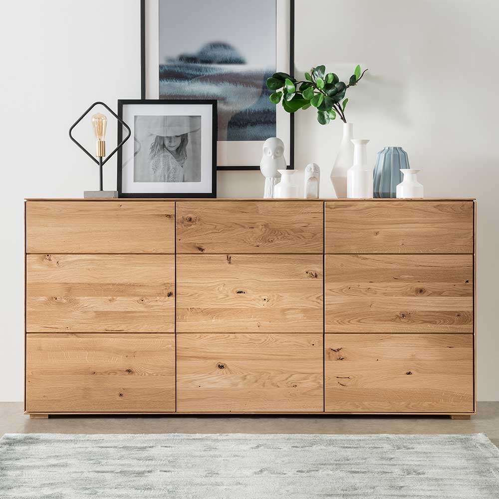 Basilicana Esszimmersideboard aus Wildeiche Massivholz 172 cm breit