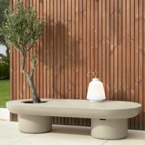 4Home Outdoor Design Couchtisch in Beton Grau 140 cm breit - 30 cm hoch