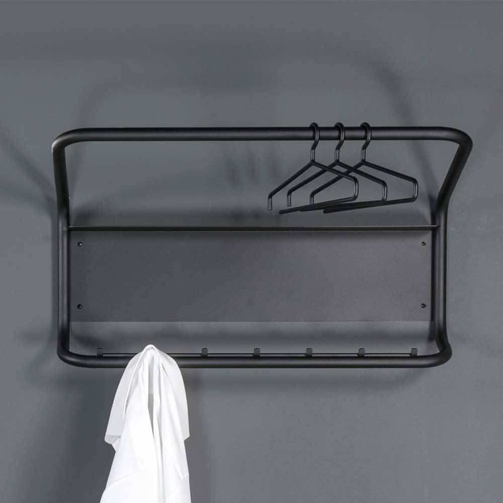 Möbel4Life Wandgarderobenpaneel im Skandi Design Hutablage aus Metall