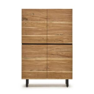 4Home Esszimmer Highboard aus Akazie Massivholz Skandi Design