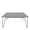 Möbel4Life Glas Couchtisch mit Metall Vierfußgestell Haarnadelform