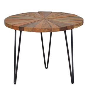 Möbel4Life Beitisch aus Treibholz und Metall rund
