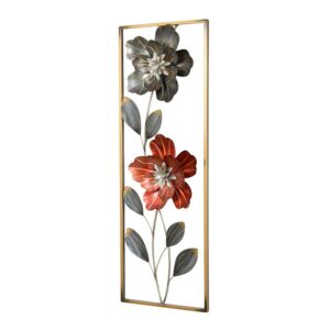 Möbel4Life Wanddekoration aus Metall Blumen Motiven