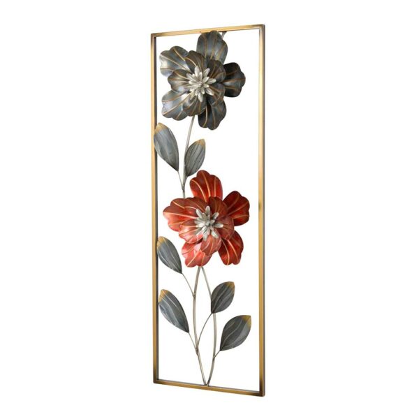 Möbel4Life Wanddekoration aus Metall Blumen Motiven