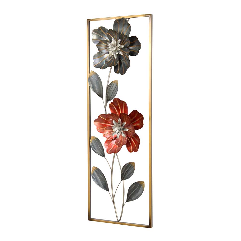 Möbel4Life Wanddekoration aus Metall Blumen Motiven