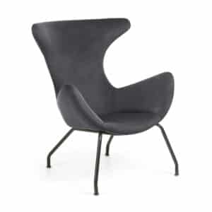 4Home Designer Sessel in dunkel Grau Ohren