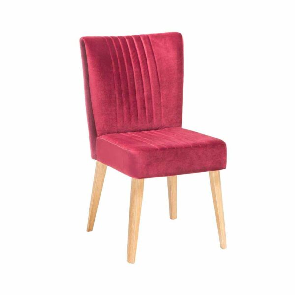 Basilicana Design Esszimmerstuhl in Pink Stoff Retro modern