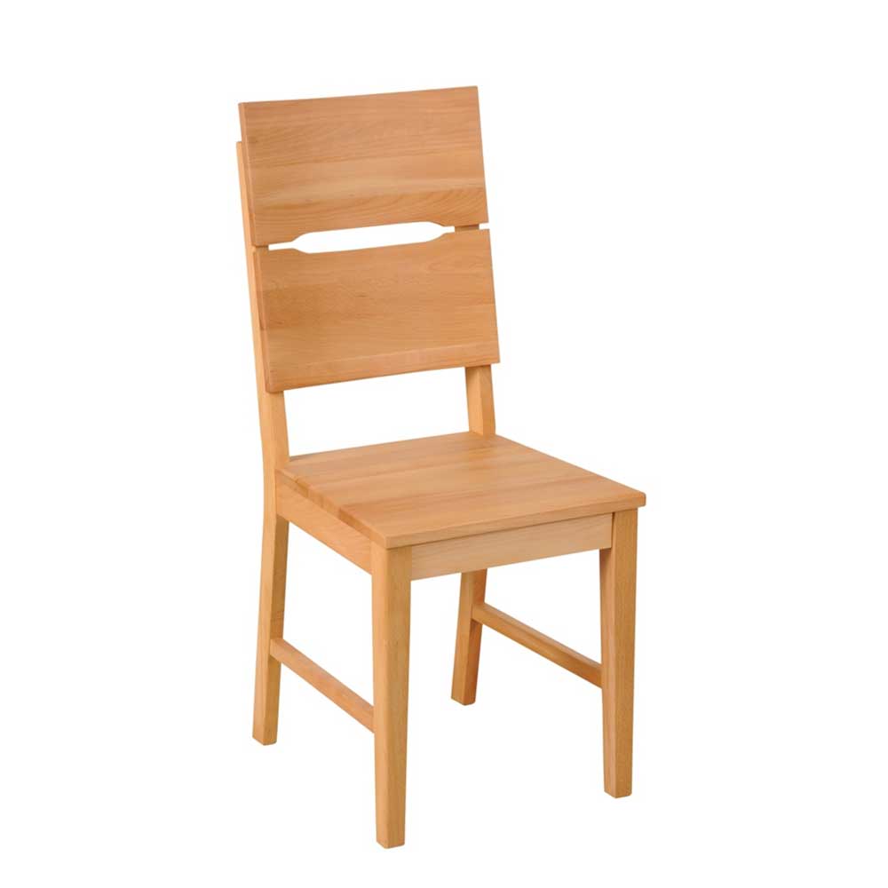 Basilicana Stuhl Set aus Kernbuche Massivholz geölt (2er Set)