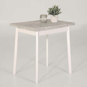 4Home Tisch in Beton Grau und Weiß ausziehbar