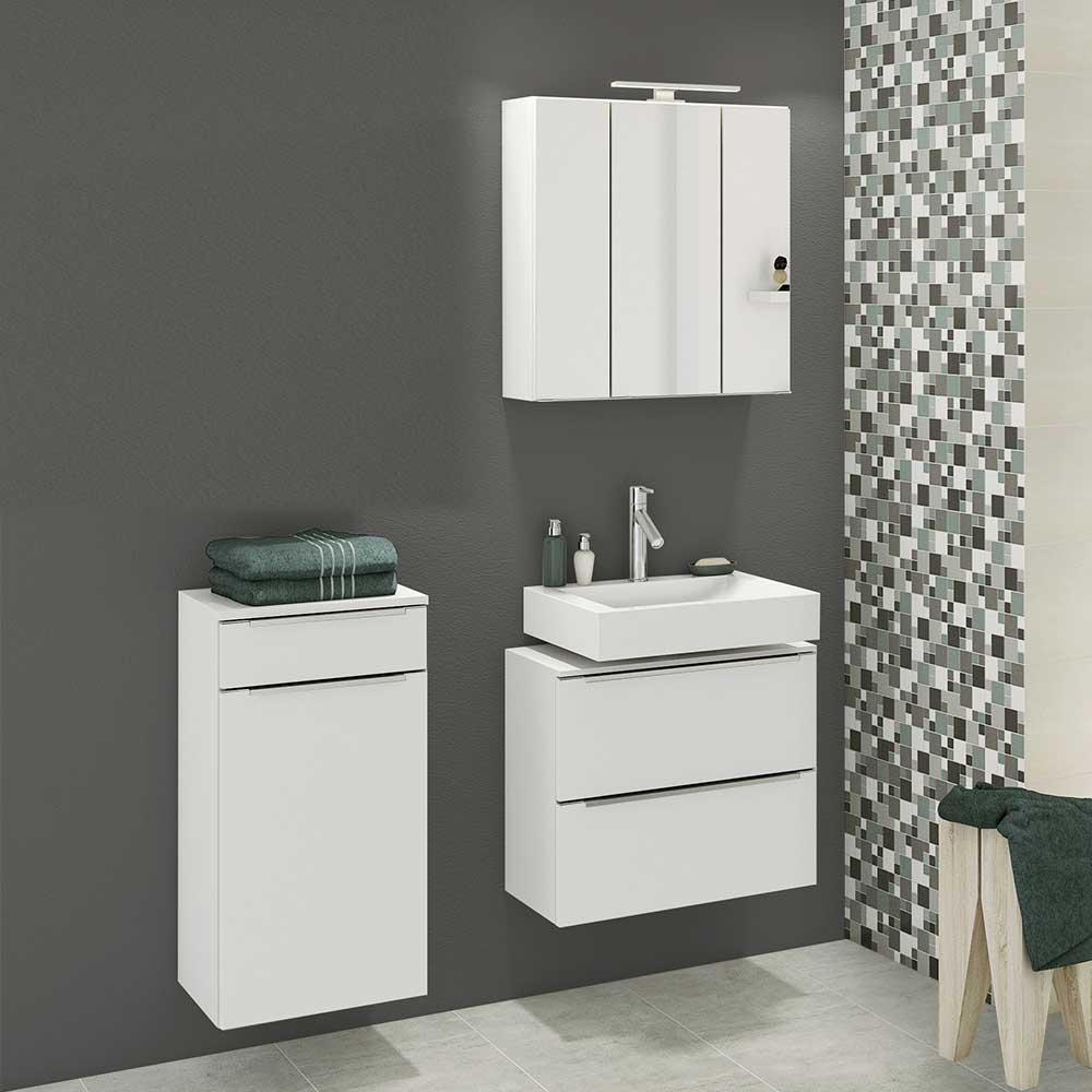 Star Möbel Design Badezimmer Set in Weiß 100 cm breit (dreiteilig)
