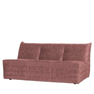 Basilicana Dreisitzer Couch in Rosa Samt 160 cm breit