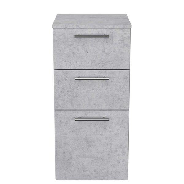 Möbel4Life Bad Unterschrank in Beton Grau 75 cm hoch