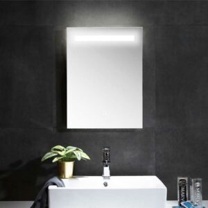 Möbel4Life Bad Wandspiegel in Anthrazit LED Beleuchtung