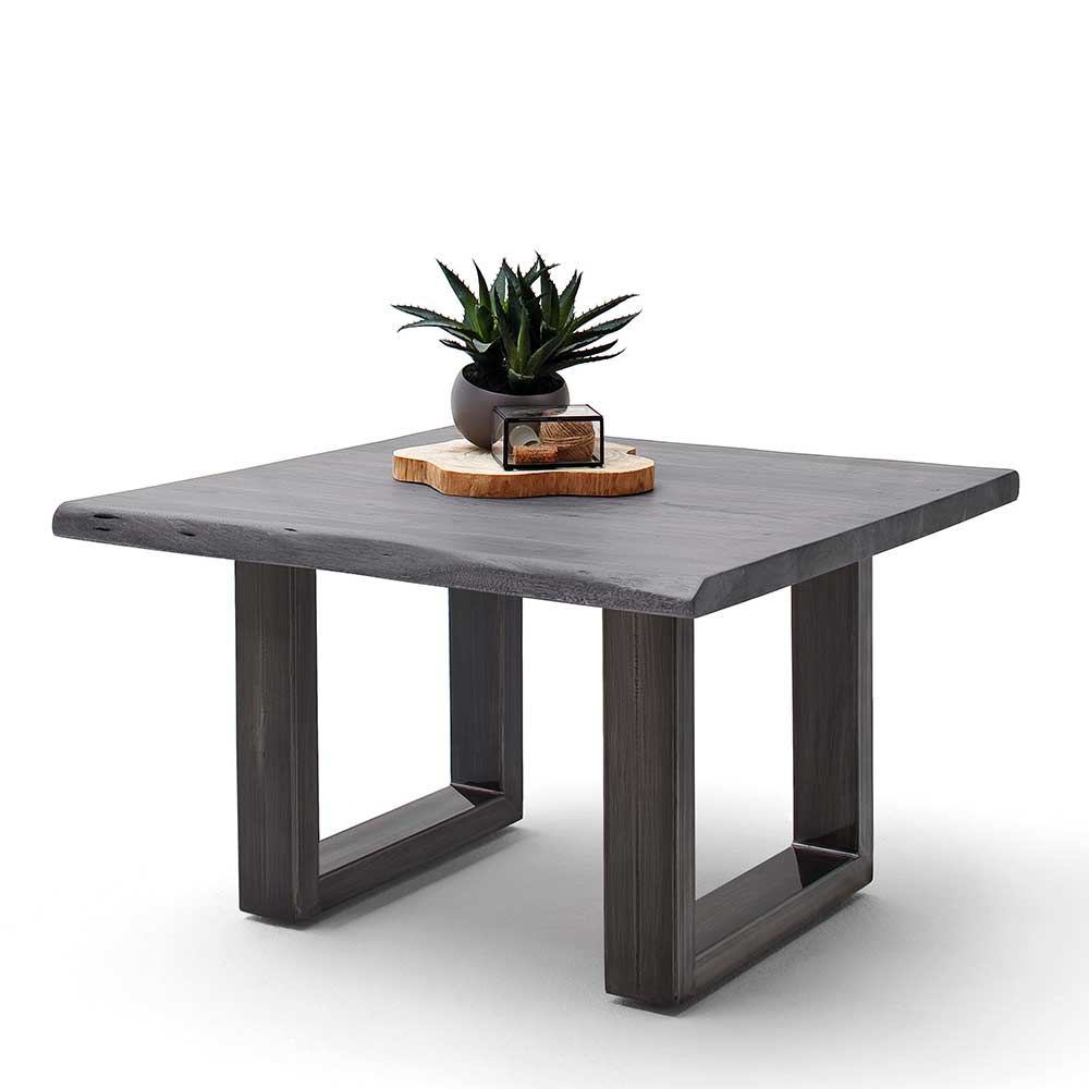 TopDesign Baumkantentisch für Wohnzimmer Grau