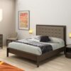 Violata Furniture Bett aus Metall mit Polsterkopfteil