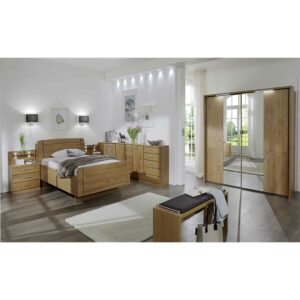 Franco Möbel Komplett Schlafzimmer aus Erle online kaufen (achtteilig)