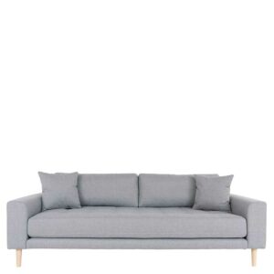 4Home Hellgraues Dreisitzer Sofa im Skandi Design 210 cm breit