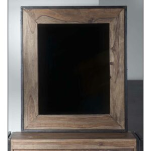 Möbel Exclusive Garderoben Spiegel aus Akazie Massivholz Industriedesign