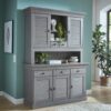 Life Meubles Graues Küchenbuffet im Landhausstil 197 cm hoch - 144 cm breit
