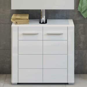 Möbel4Life Waschbeckenunterschrank in Weiß 60 cm breit -  34 cm tief