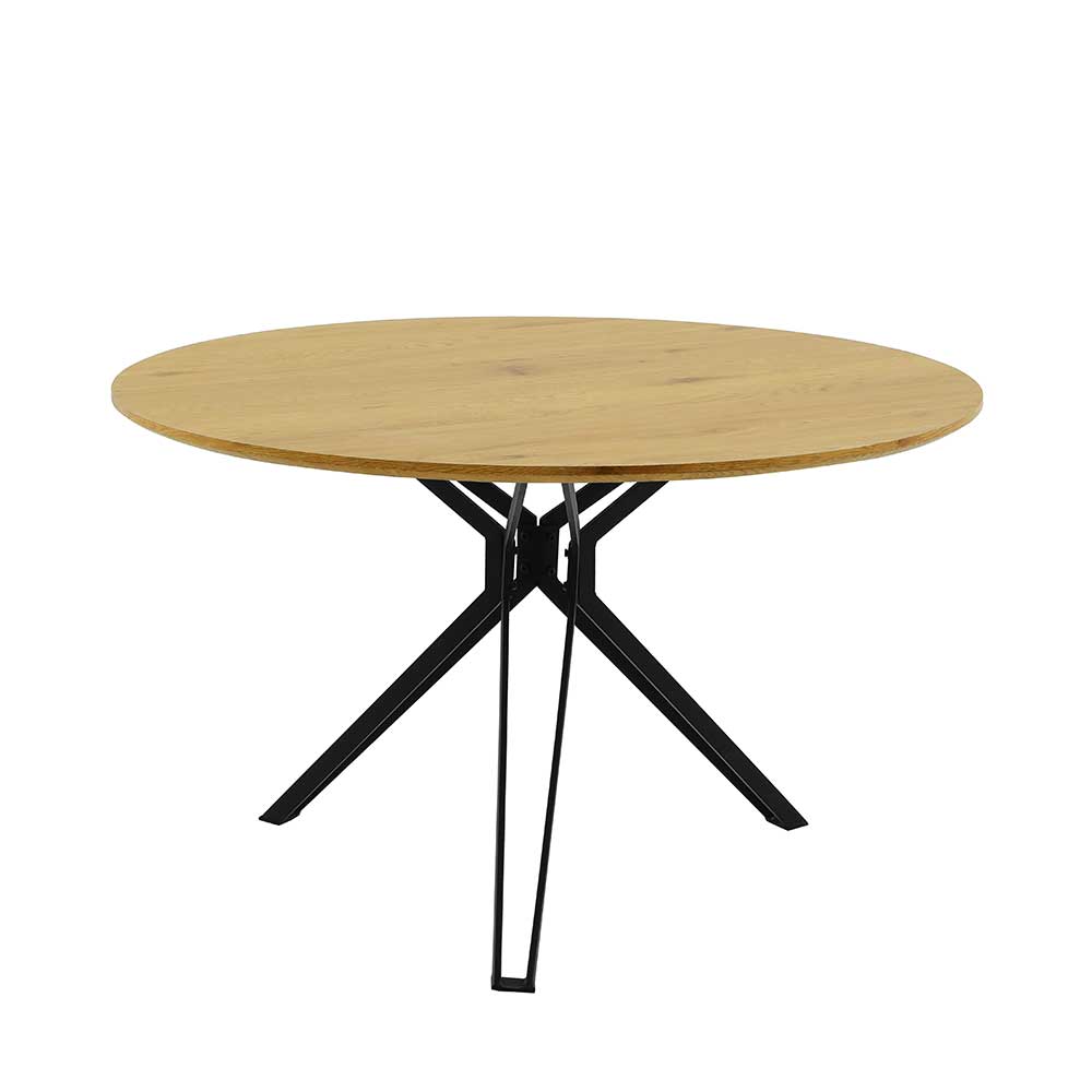 BestLivingHome Esszimmer Tisch mit runder Tischplatte Schweizer Kante