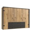 Star Möbel Kleiderschrank mit Schubladen im Industry und Loft Stil Made in Germany