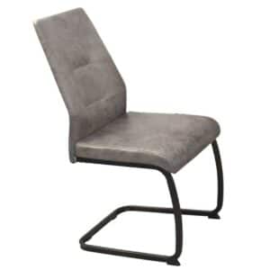 Möbel4Life Swingstuhl Set in Grau Vintage und Schwarz 47 cm Sitzhöhe (4er Set)