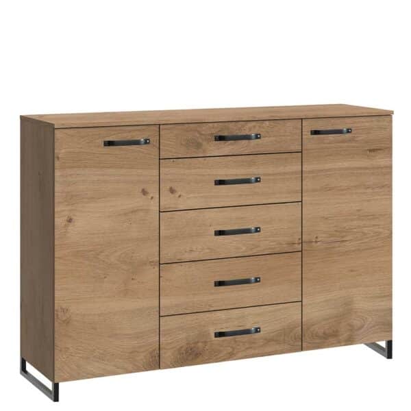 Star Möbel Industriestil Sideboard mit fünf Schubladen Bügelgestell