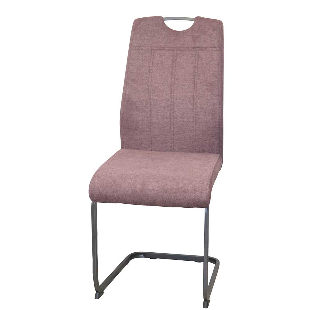Möbel4Life Freischwinger Stuhl in Bordeaux und Schwarz 47 cm Sitzhöhe (4er Set)